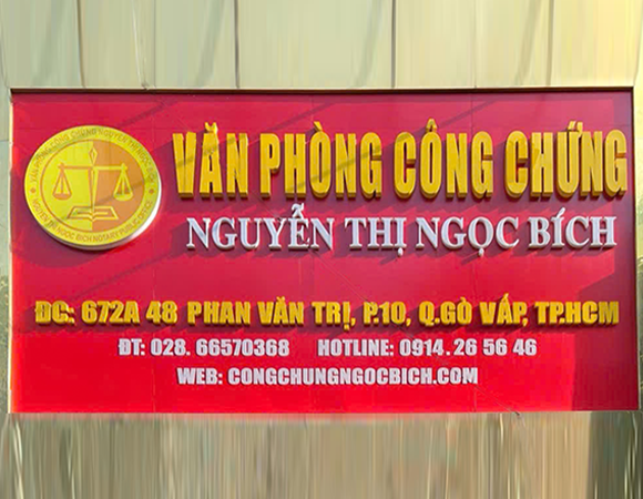 VĂN PHÒNG CÔNG CHỨNG NGUYỄN THỊ NGỌC BÍCH